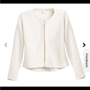 Chico’s Alba Cropped Cardigan in Ecru